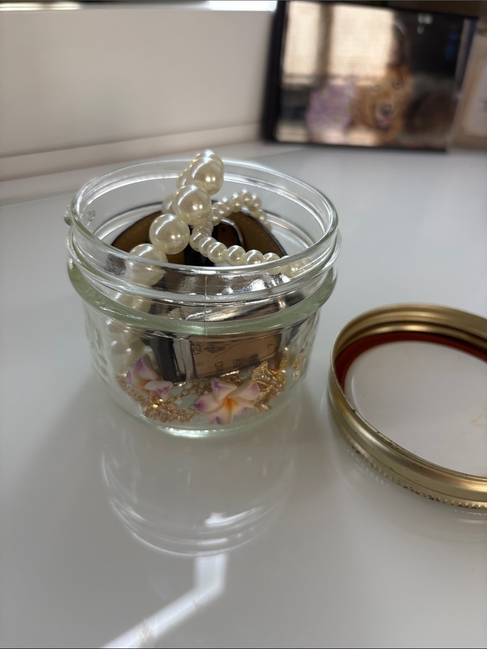 Glass Jewelry Jar
